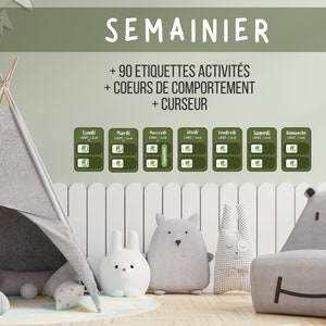 MONTESSORI WEEKPLANNER / Kinderdagplanner - leuk dagboek - weekorganisator - gedragsgrafiek - routine
