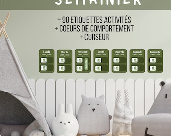 MONTESSORI WEEKLY PLANNER / Children's day planner - fun diary - week organizer - behavior chart - routine