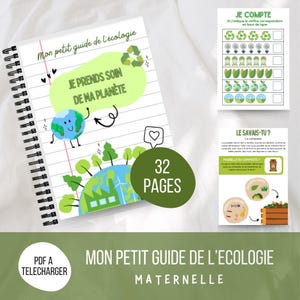 BUSY BOOK - Activity booklet - Ecology explained to children - Quiet Book - Montessori activity sheets - Kindergarten