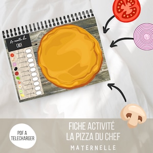 HOJA MONTESSORI - Pizza del chef / Archivo PDF / Libro tranquilo / Libro ocupado / Hoja de actividades / Cuaderno de vacaciones
