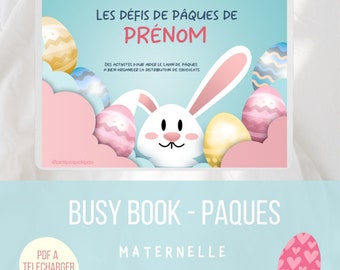 BUSY BOOK - Pâques - niveau maternelle / Quiet Book / Cahier d'activités / PDF à télécharger / cahier à plastifier