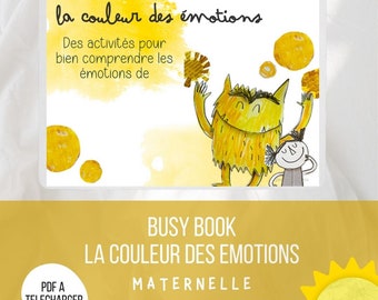 BUSY BOOK - The color of emotions - nursery level / Quiet book / activity book / PDF to download / The color monster