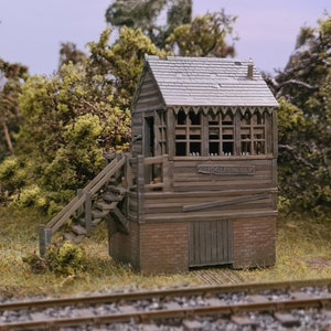 Buggleskelly Signal Box - T, Z, N, HO, OO, 1:72, S, 28mm, O Gauge - Model Railway Railroad Building - (Oh Mr Porter - Will Hay) - Unpainted