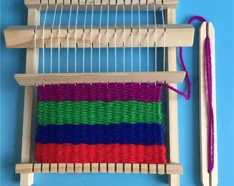 Adjustable Wooden Weaving Loom for Beginners, Kids DIY Craft Tool