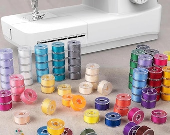 10/20PCS Prewound Sewing Bobbins Polyester Thread for Brother Singer Janome Babylock Sewing Machines