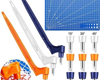 Rotating Craft Cutting Tool with Replacement Blades & Cutting Mat, Precision Paper Cutter for Scrapbooking