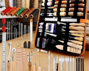 Leather Sewing Kit: Awl, Scissors, Repair Tools for Craft DIY