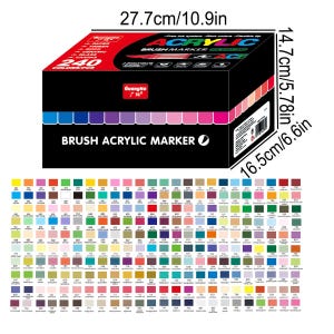 Professional Acrylic Paint Marker Set, Soft Tip Paint Pens for Canvas, Wood, Rock, DIY Graffiti, Drawing & Craft Art image 14