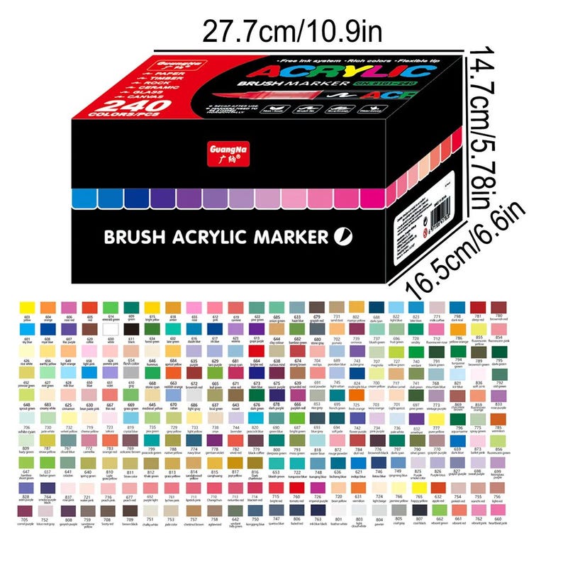 Professional Acrylic Paint Marker Set, Soft Tip Paint Pens for Canvas, Wood, Rock, DIY Graffiti, Drawing & Craft Art image 14