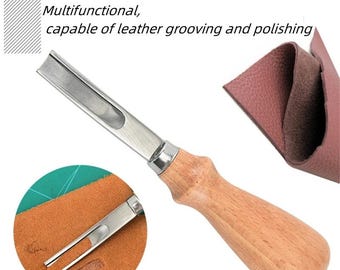 Leather Edge Beveler Skiving Tool, Leather Edge Trimmer for Beveling, Cutting & DIY Leather Craft, Belt Wallet Making Tool