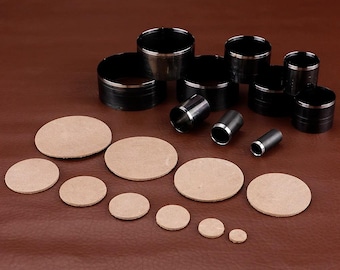 Steel Circular Leather Hole Punch Set, Round Cutting Dies for Leathercraft Projects