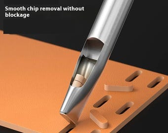 8PCS Leather Hole Punch Tool Set, Manual Leatherworking Perforator Kit for Sewing Craft