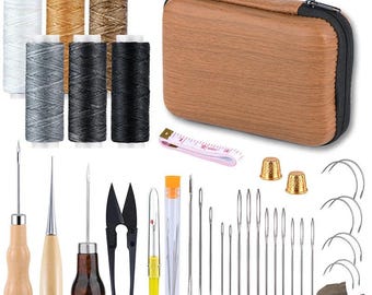 Heavy-Duty Upholstery Repair Kit: Needles, Awl for Leather, Sofa, Shoe DIY Stitching