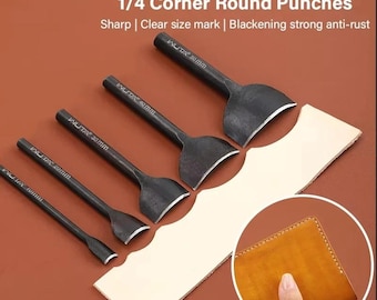 Leather Corner Cutter Set – 1/4 Round Punch Tool for DIY Craft