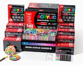 Acrylic Marker Set 12–120 Colors Professional Paint Markers Soft Tip for Drawing Graffiti Rock Painting DIY Art Supplies
