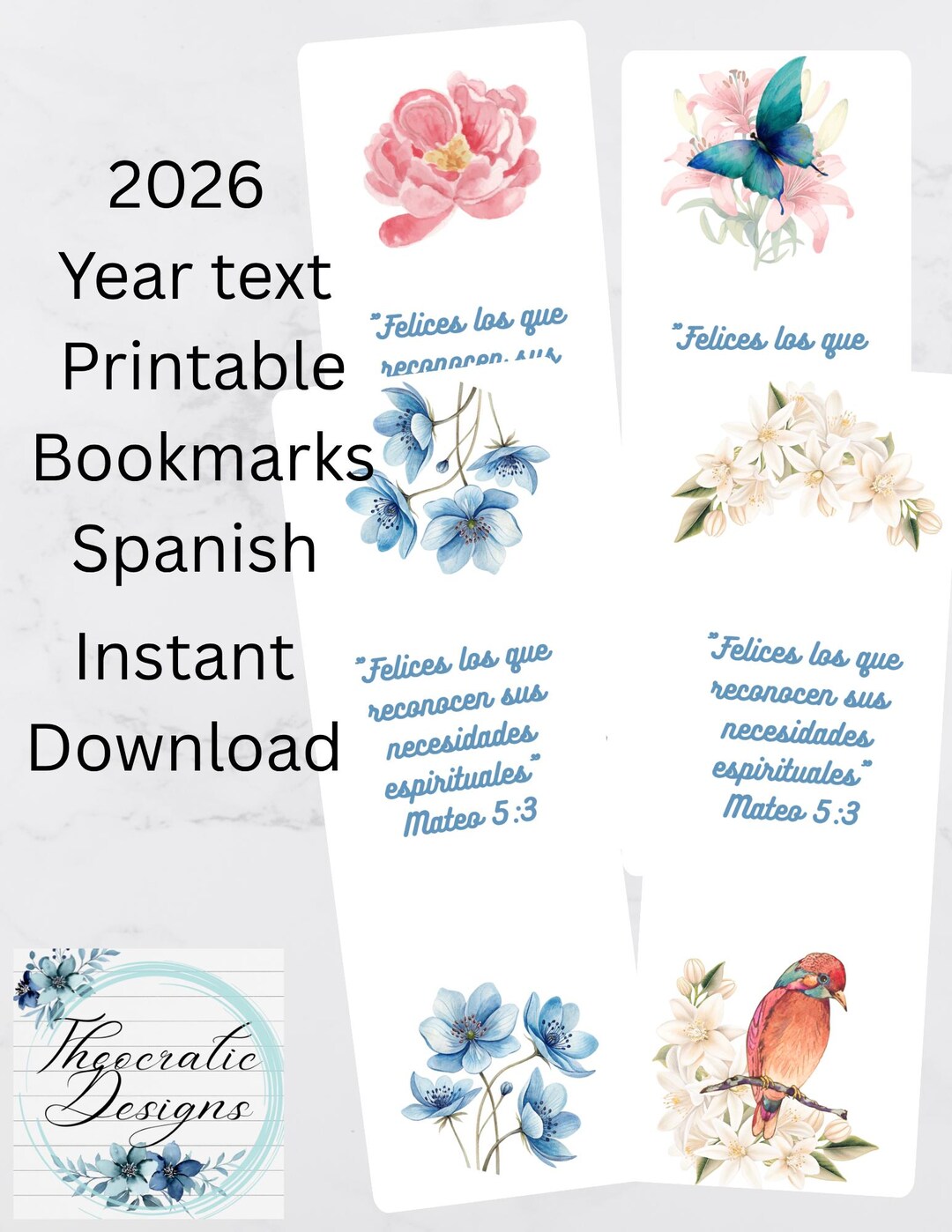 JW 2026 Spanish Year Text Printable Bookmarks Digital Download - Etsy