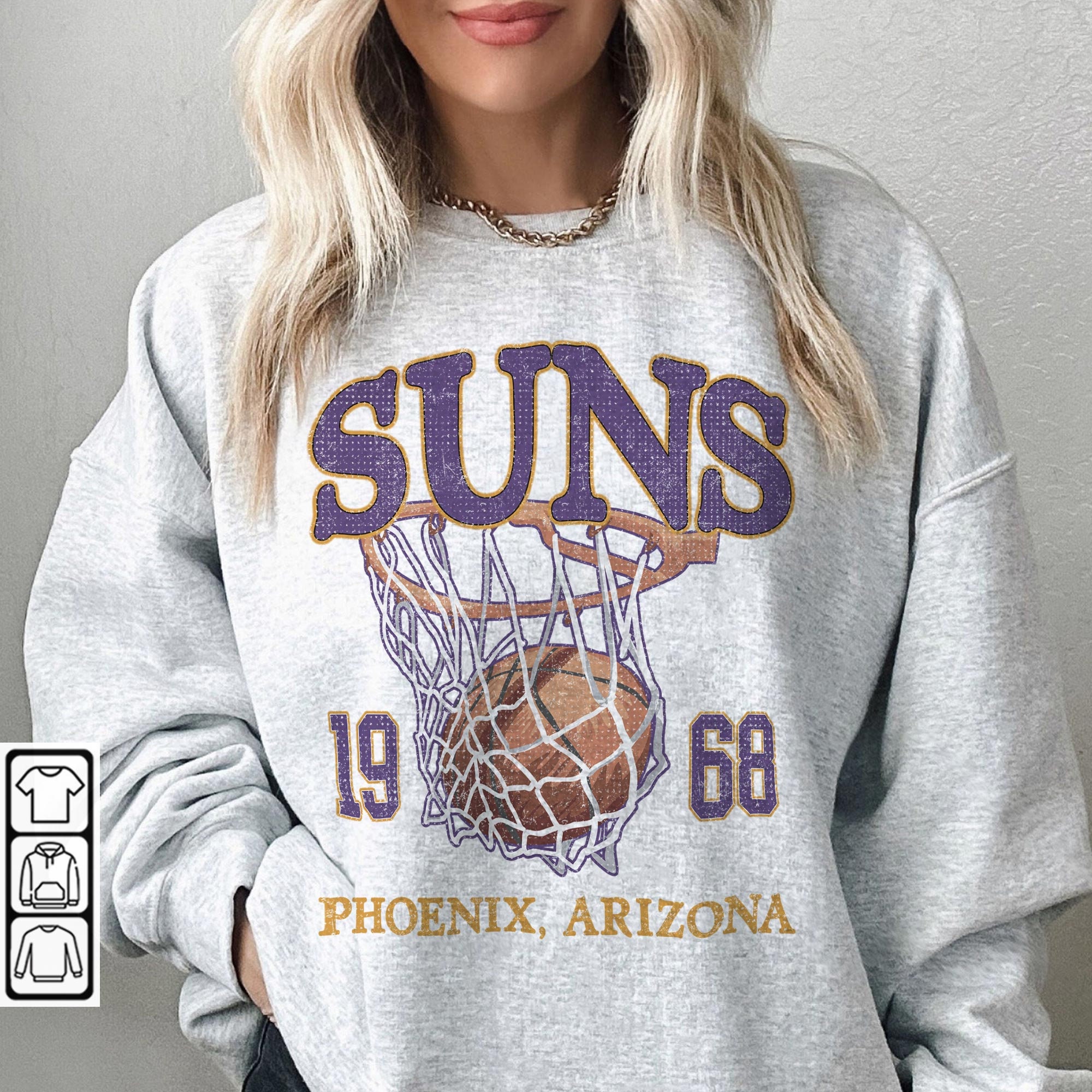 Phoenix Suns Basketball Team Retro Logo Vintage Recycled Arizona License  Plate Art T-Shirt