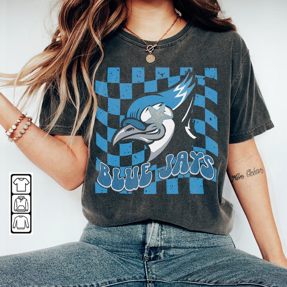  Blue Jays Mascot Vintage Athletic Sports Name Design T-Shirt :  Clothing, Shoes & Jewelry