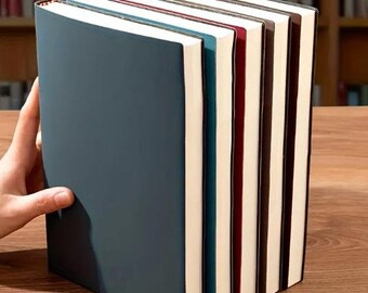 Cahier A5 en cuir souple avec 120 pages intérieures, couverture imperméable et confort au toucher