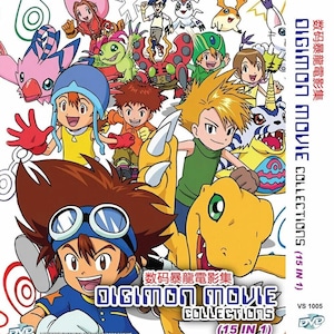 DVD Anime ~ Digimon Movie Collection 15 in 1 ~ Engelse ondertiteling en alle regio's ~ Gratis DHL Express