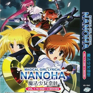 DVD Anime Magical Girl Lyrical Nanoha Complete TV Series (1-76 End) +4 Movies Complete Series  English Subtitle~Complete Box Set-DHL Express
