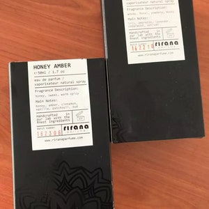 Rirana-parfumcombinatieset Honey Amber & Iris Ambrette EDP Eau de Parfum 1,7 oz (50 ml) ~ NIEUW ~ Gratis DHL Express