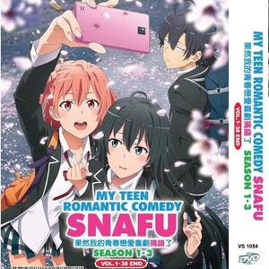 Dvd anime My Teen romantische komedie SNAFU volledige serie seizoen 1+2+3 (1-38) complete dvd-boxset Engels nagesynchroniseerd en alle regio's: gratis DHL Express