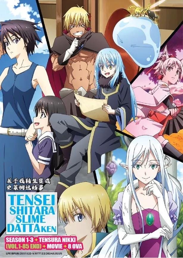 DVD Anime That Time I Got Reincarnated as Slime Season 1-3 (1-85