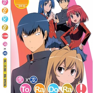 Anime DVD Toradora (1-25End) Engels nagesynchroniseerd en alle regio's ~ Dvd complete boxset ~ Gratis DHL Express