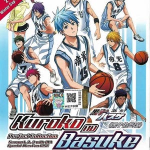 DVD anime Kuroko No Basuke seizoen 1-3 (deel 1-78 einde + 2 films) Engelse ondertiteling en alle regio's: complete dvd-boxset ~ Gratis DHL Express