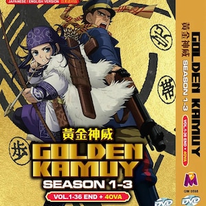 Dvd Anime Golden Kamuy Seizoen 1-3 Volume 1-36 Einde + OVA ~ Engelse nagesynchroniseerde versie Complete boxset Alle regio's ~ Gratis DHL Express