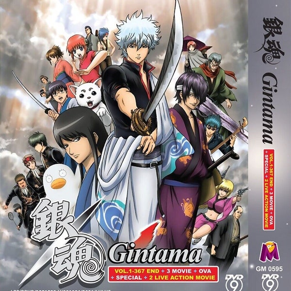 Anime DVD Gintama Complete Series Volume 1-367 + 3 Movie + OVA + 2 Live Action~ Dvd Complete Box Set ~ Free DHL Express