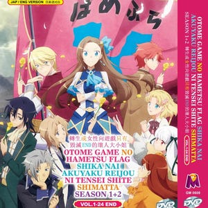 Dvd-anime Otome Game No Hametsu Flag Shika Nai ... Seizoen 1+2 (1-24 einde) ~ Engelse nagesynchroniseerde versie Complete boxset Alle regio's ~ Gratis DHL Express