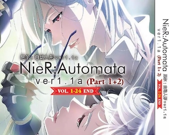 DVD Anime NieR: Automata Ver1.1a (Parte 1+2) (1-24 Final) Doblado al inglés y para todas las regiones - Caja completa de DVD Anime ~ Envío gratuito por DHL Express