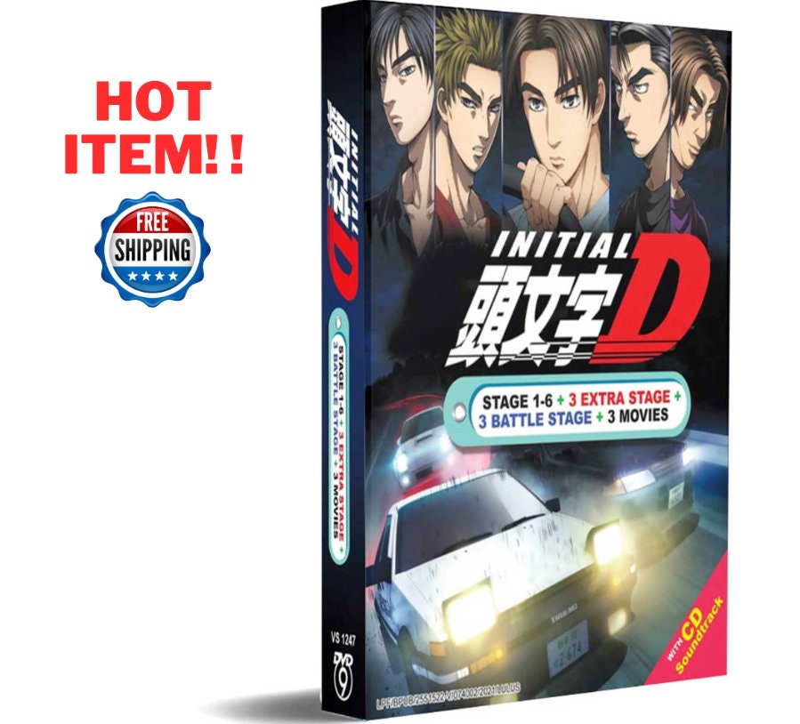 INITIAL D Stage 1-6 + 3 Movies Complete Series DVD English