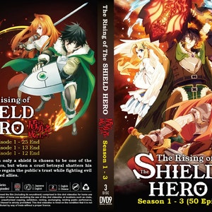 Dvd-anime The Rising of the Shield Hero SEIZOEN 1-3 (1-50 einde) Engelse audio, nagesynchroniseerde regio Alle: complete boxset, gratis DHL Express