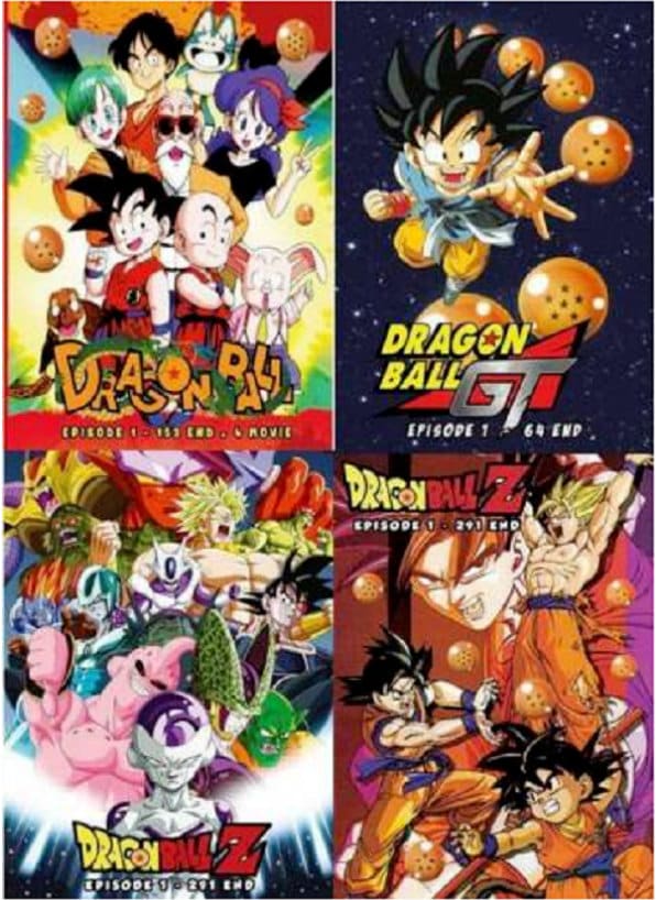 Dragon Ball Z Eps 1-291End & Dragon Ball GT Eps 1-64End. English Dub. Dual  Audio