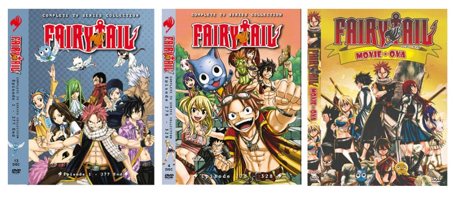 Anime DVD Fairy Tail Complete Series TV Vol.1-328 End + 2 Movies