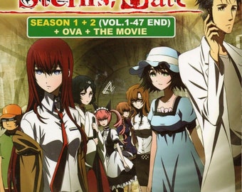 Anime DVD Steins Gate Season 1+2 Volume 1-47 End + OVA + The Movie English Dubbed~ Dvd Complete Box Set ~ Free DHL Express