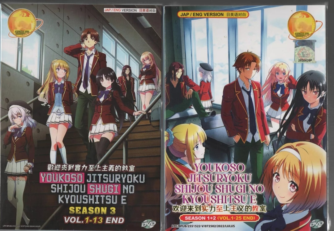 DVD Anime Youkoso Jitsuryoku Shijou Shugi Season 1-3(1-38end