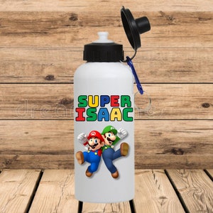 Super Mario Power Up Metal Water Bottle Nintendo Collectible