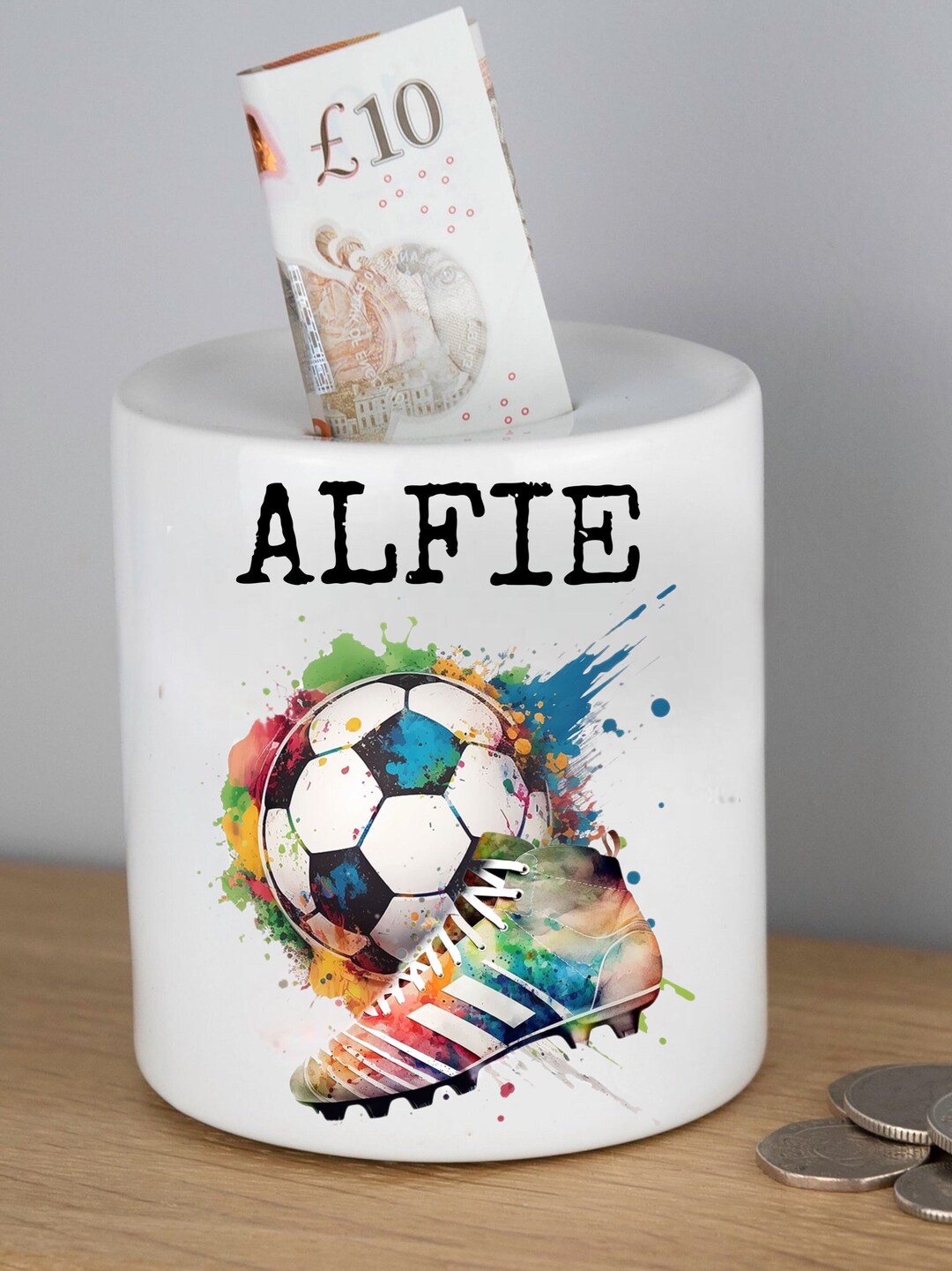Football Money Box personalised Money Box Ceramic Money Box gifts for