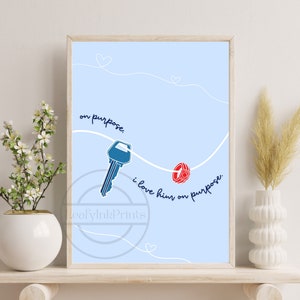 Red, White, & Royal Blue Poster | I love him on purpose. | Digital Download | Casey McQuiston