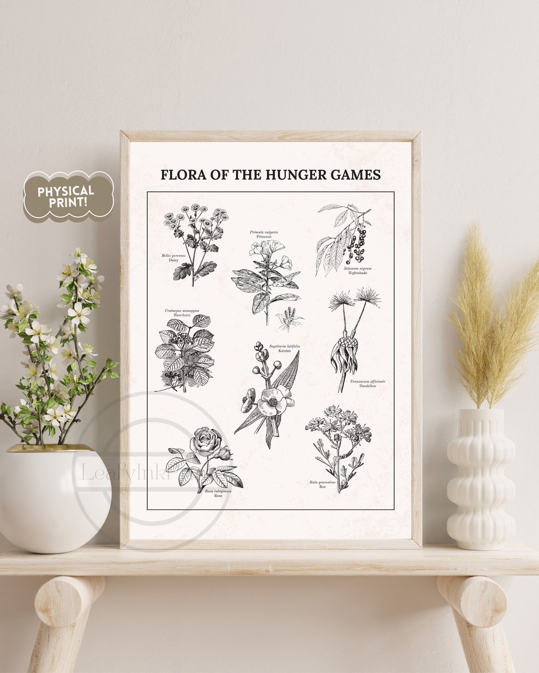The Hunger Games Plants and Flowers Poster Flora of the Hunger Games