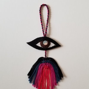 Dark brown shisha mirror eye ornament - #13