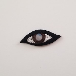 Brown umber shisha mirror eye pin - #2
