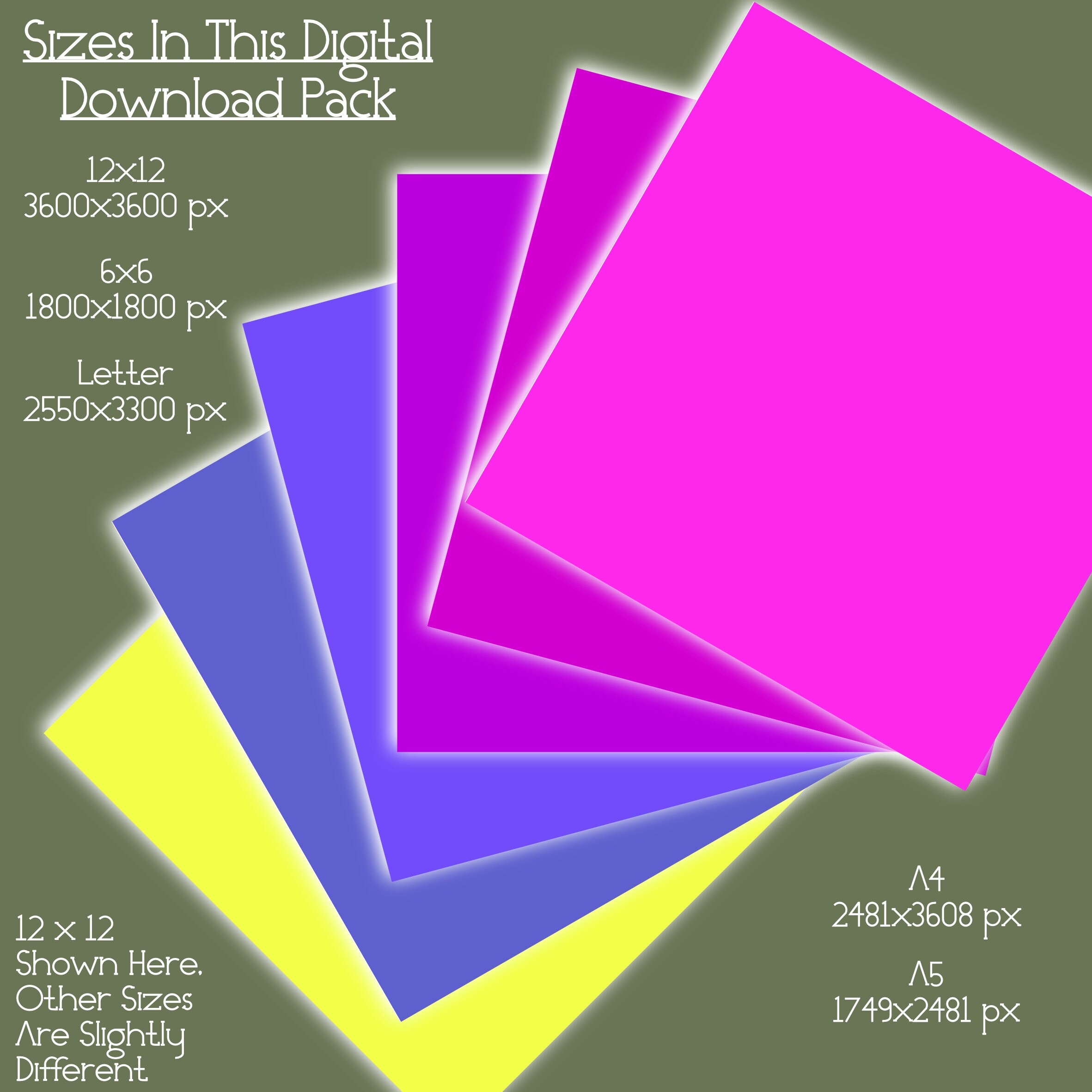 Totally 80s Bright Neon Digital Papers Scrap Book Papers Etsy