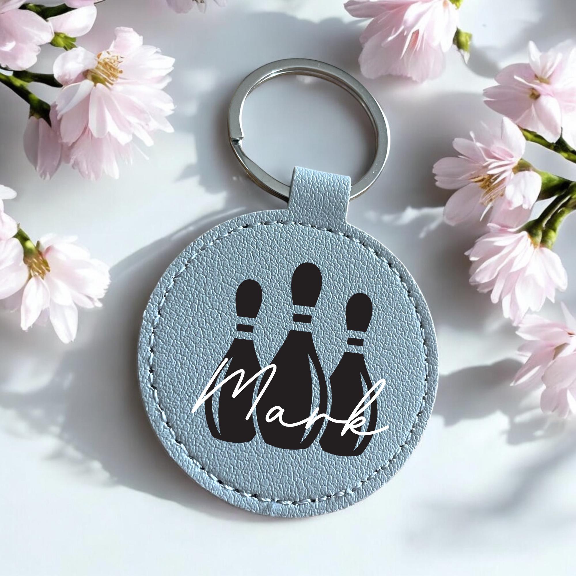 Lot de 10 mini porte-clés de bowling à thème sportif, pendentif, porte