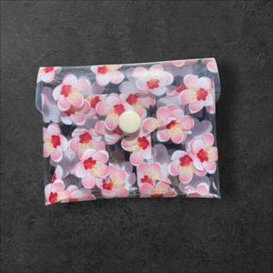 Carteira pequena, porta-cartões, mini carteira, bolsa, porta-dinheiro, ideia para presente, floral, flores, feito à mão, estojo, presente,