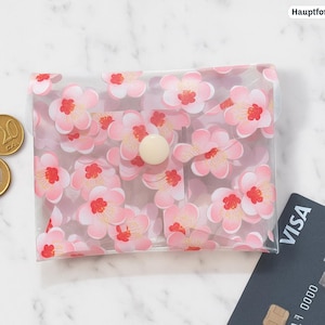Kleine portemonnee, kaarthouder, mini-portemonnee, portemonnee, geldetui, cadeau-idee, bloemig, bloemen, handgemaakt, etui, cadeau,